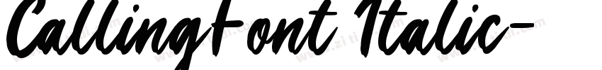 CallingFont Italic字体转换